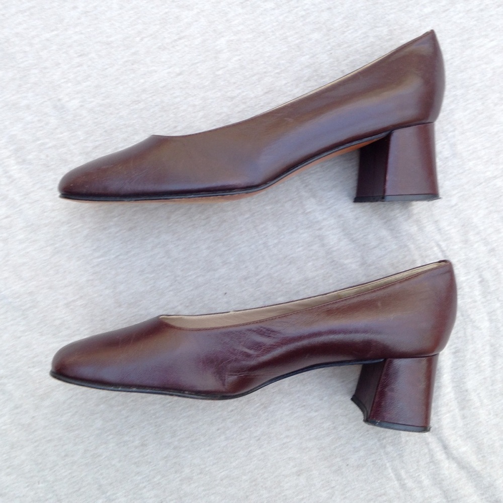 brown leather shoes, with leather sole